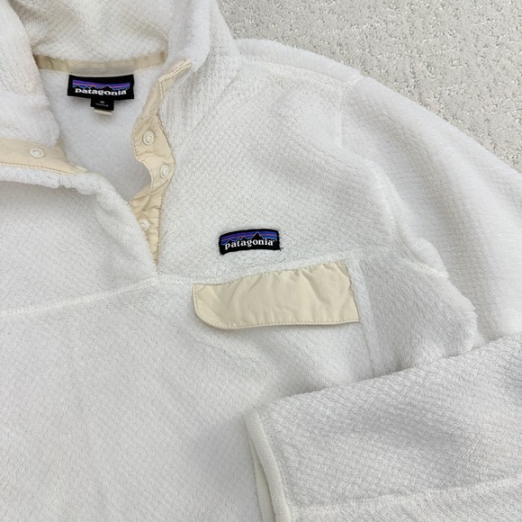 Patagonia Re-Tool Snap-T Fleece Pullover Womens Medium White Excellent 25442 - Picture 6 of 11